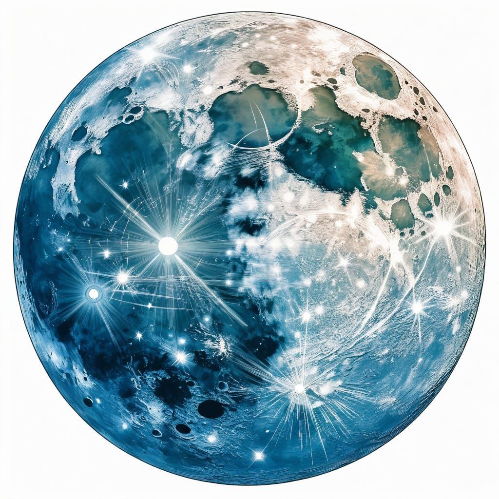 Detailed Lunar Surface Landscape