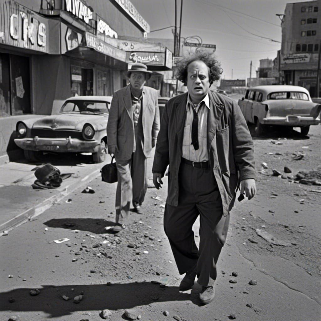 Post-Apocalyptic Las Vegas Bus Driver at Dawn