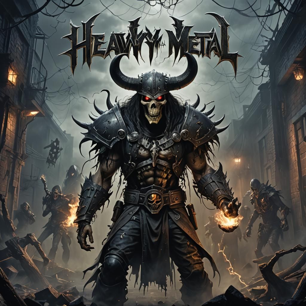 Heavy Metal Album Cover in Dark Realism Style