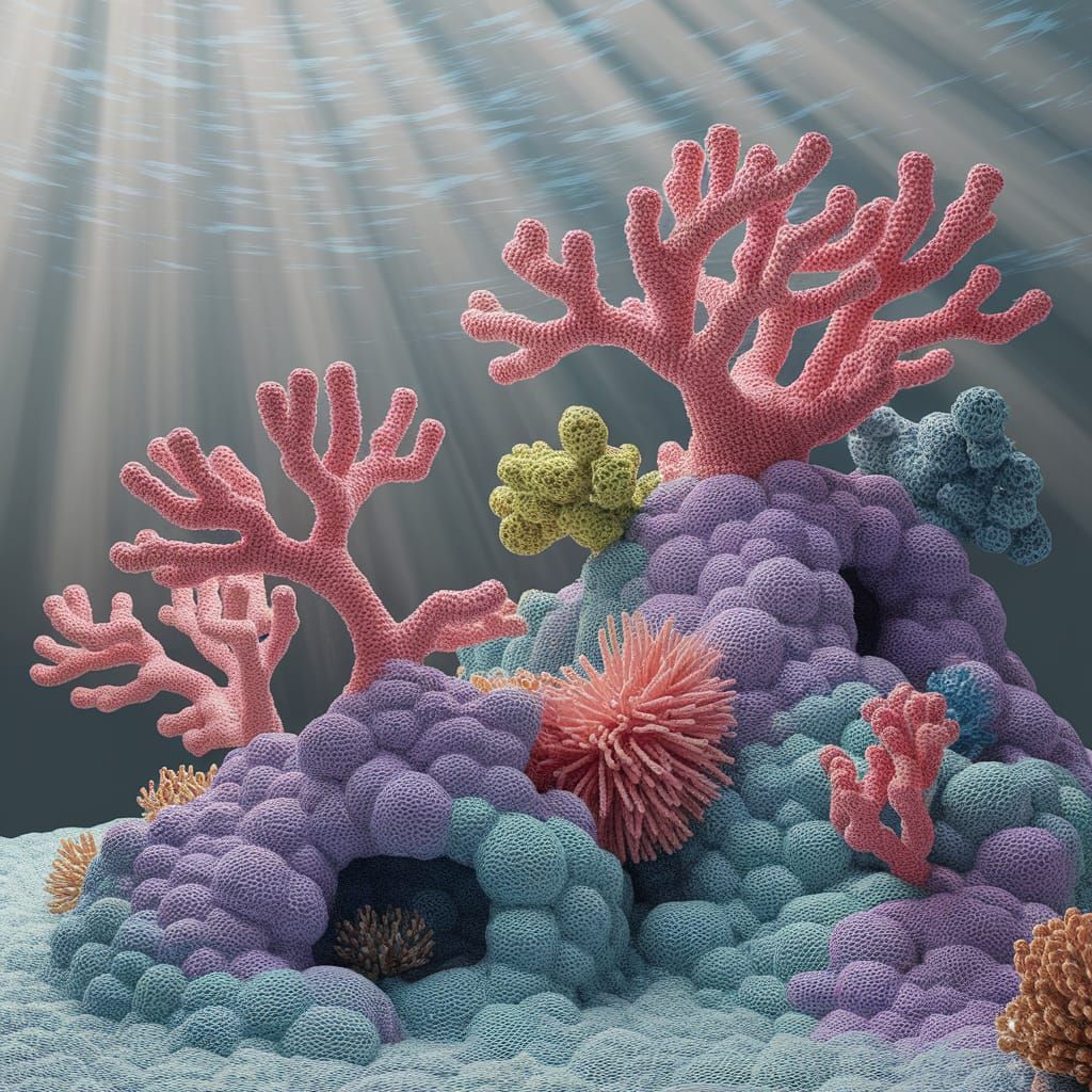 Enchanting Underwater Tapestry in Vibrant Textile Colors