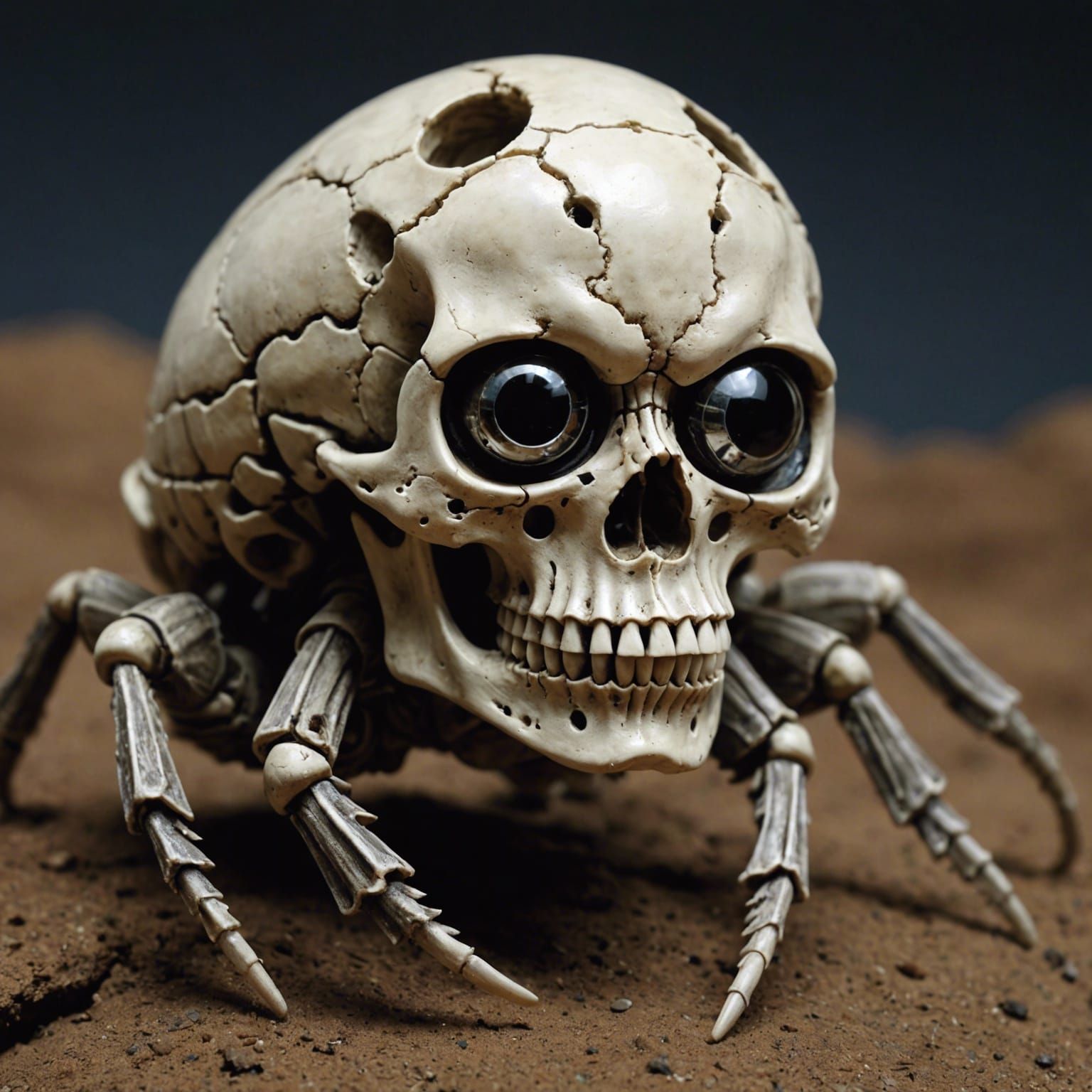 Cangrejo ermitaño con calavera