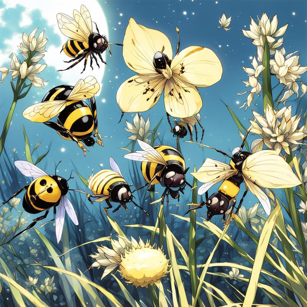 Anime Style Insect and Pollinator Collection