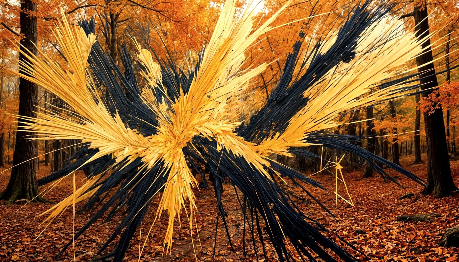 Abstract Autumn Energy in Vibrant Scribbles
