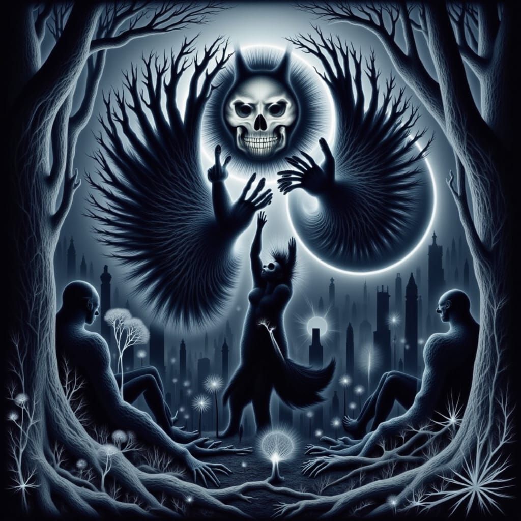 <lora:X-ray  Skeletons 2:1.0> <lora:Psychopomp:1.0> Nightmar...