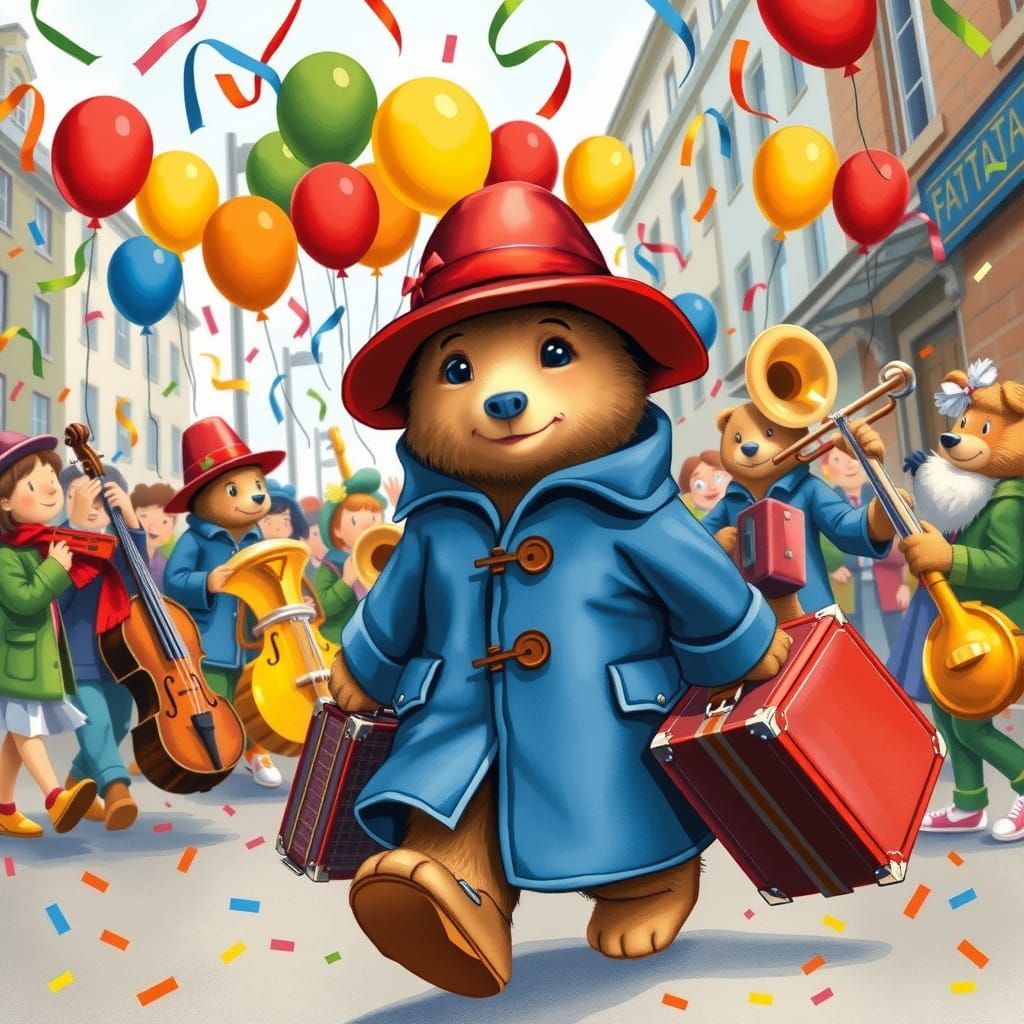 Paddington bear on parade