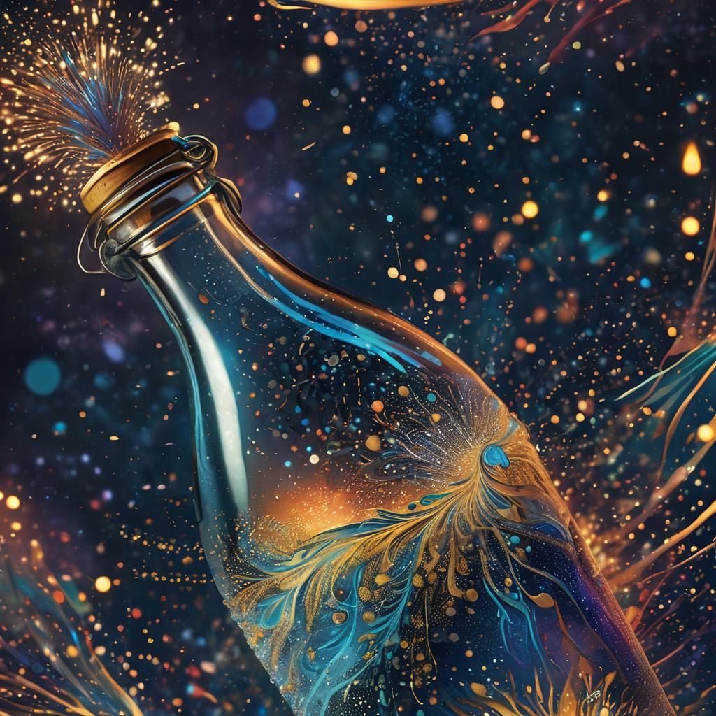 Fireworks in a Bottle: Magical Realism Concept Art