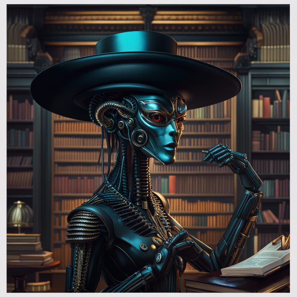 Xenomorph Robot in Cyberpunk Style Library