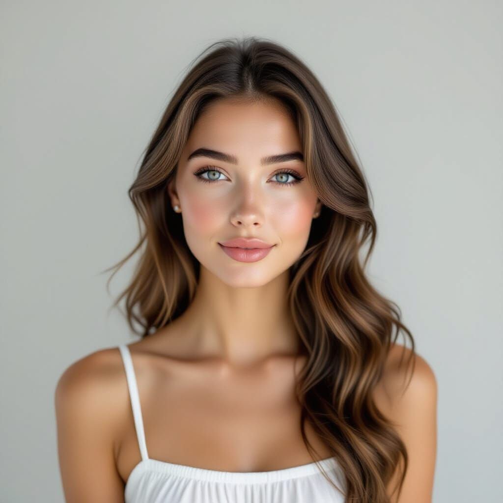 Ukrainian Woman Portrait in Art Nouveau Style