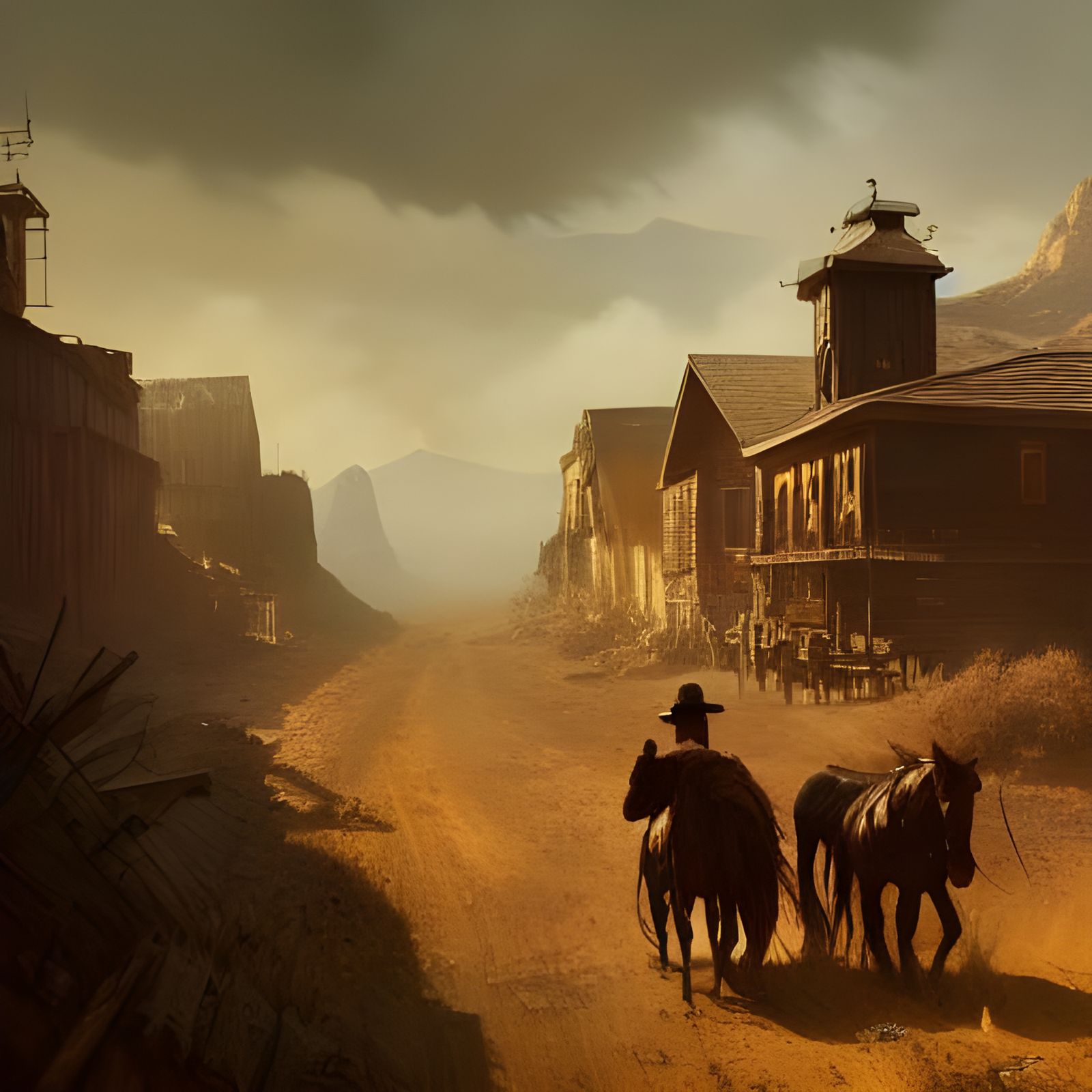 Dark Fantasy Wild West Concept Art in 8K