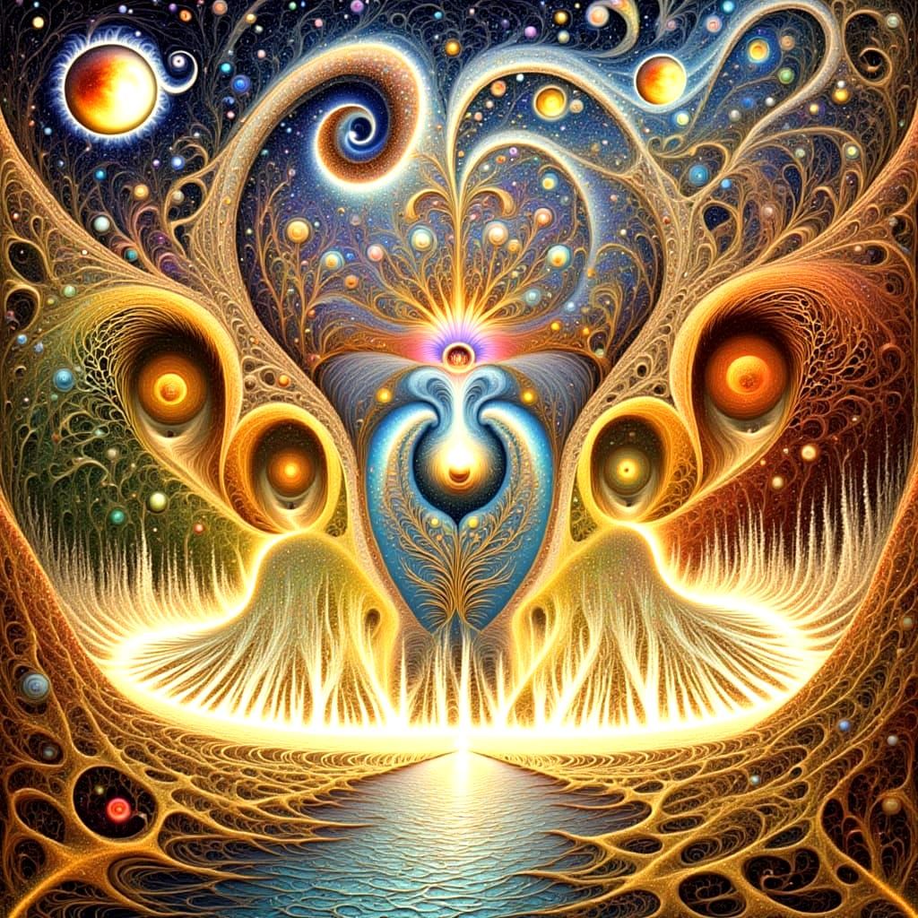 Spectral Children Faces in Water-Light Patterns