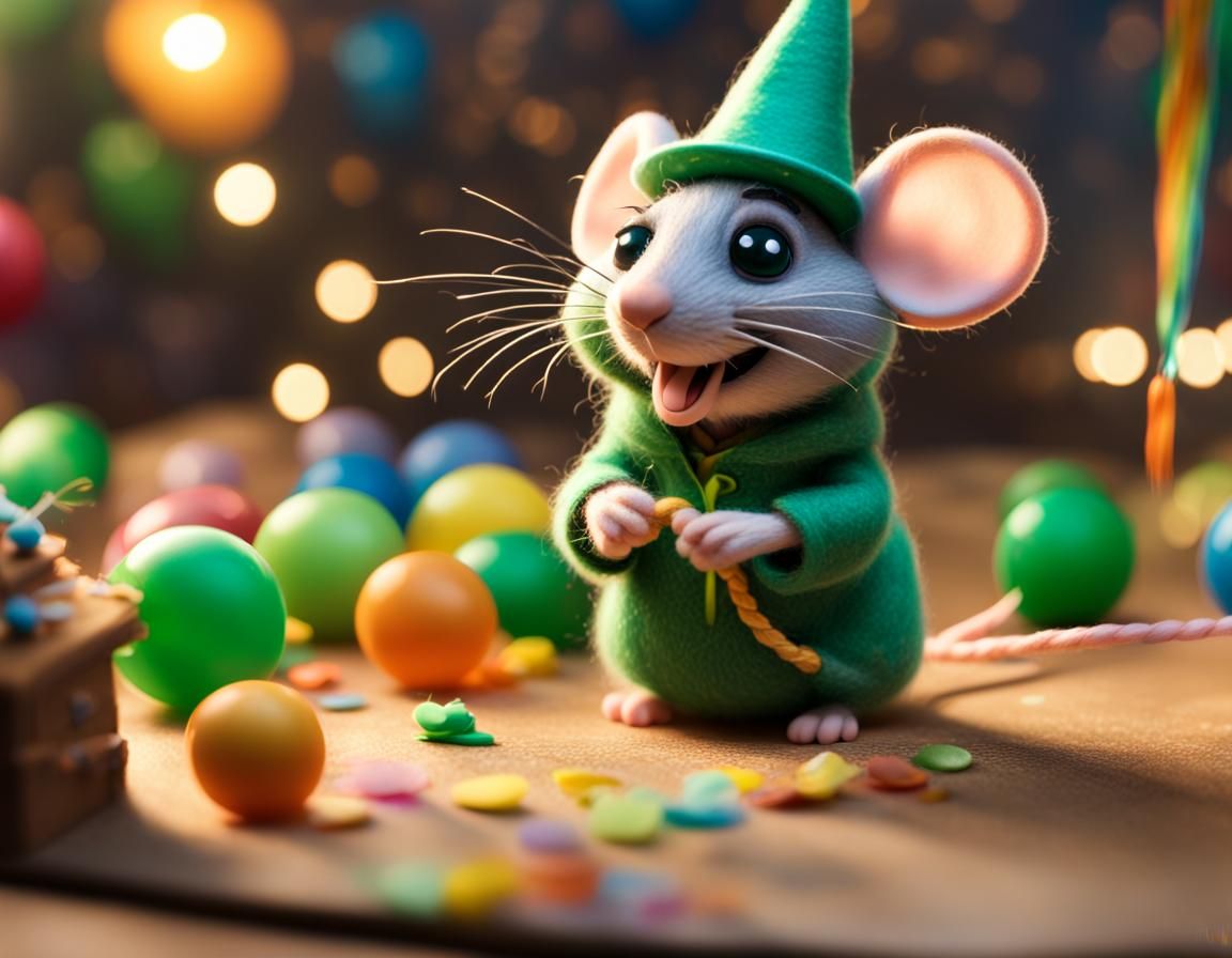 Pixar Mouse Birthday Party with Confetti
