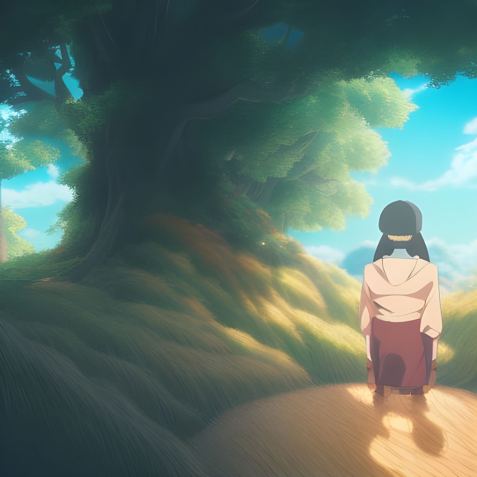 Anime Key Visual in Studio Ghibli Style