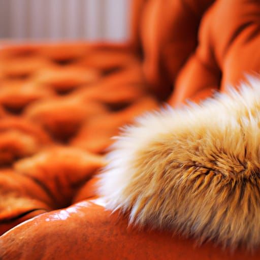 Orange Furry Sofa in Professional Photography