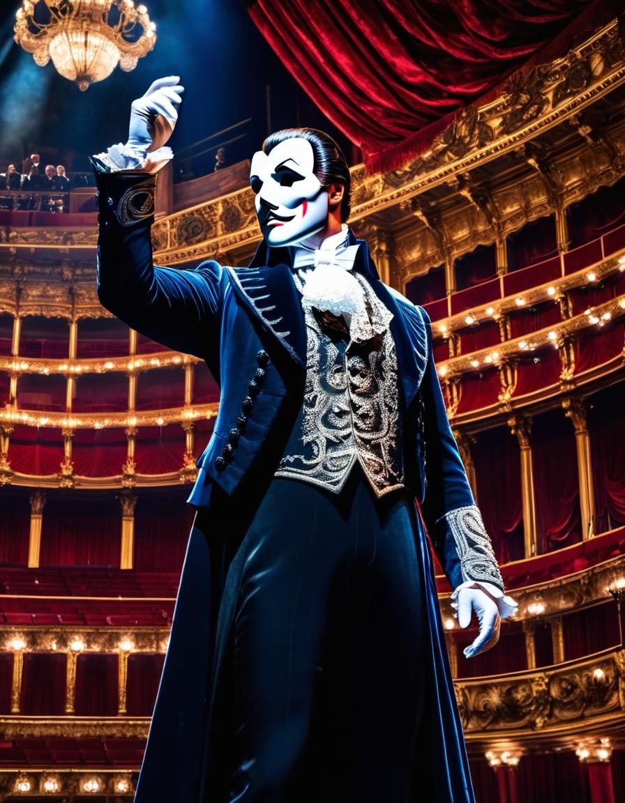 Phantom of the Opera Singing On Stage