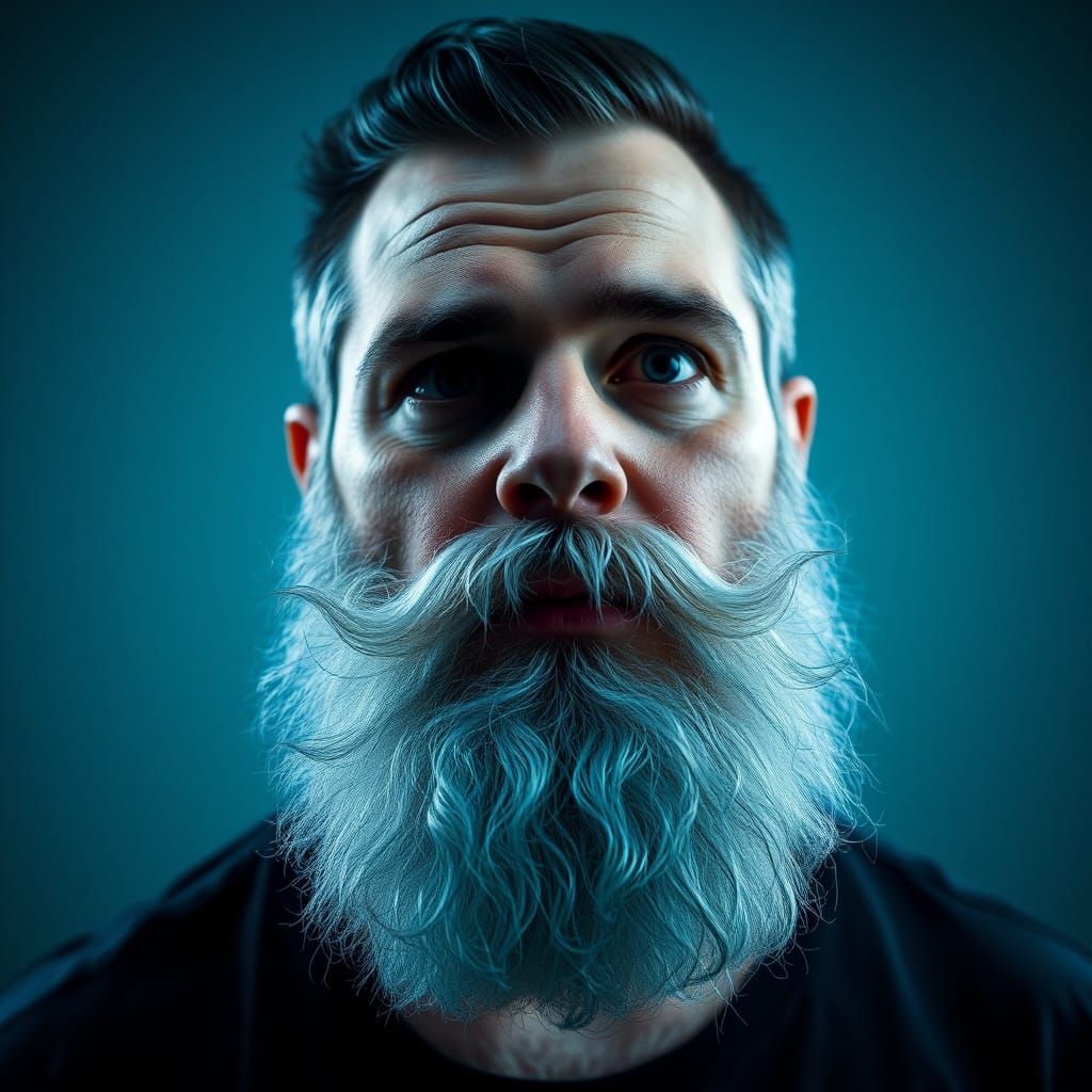 Pogonophobia: An AI Illustration of the Fear of Beards