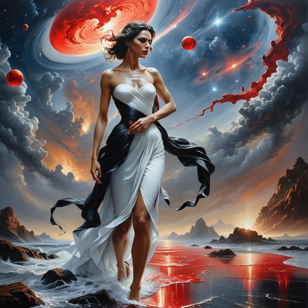 Omnipotent Omega: A Hyperrealistic Fantasy Painting