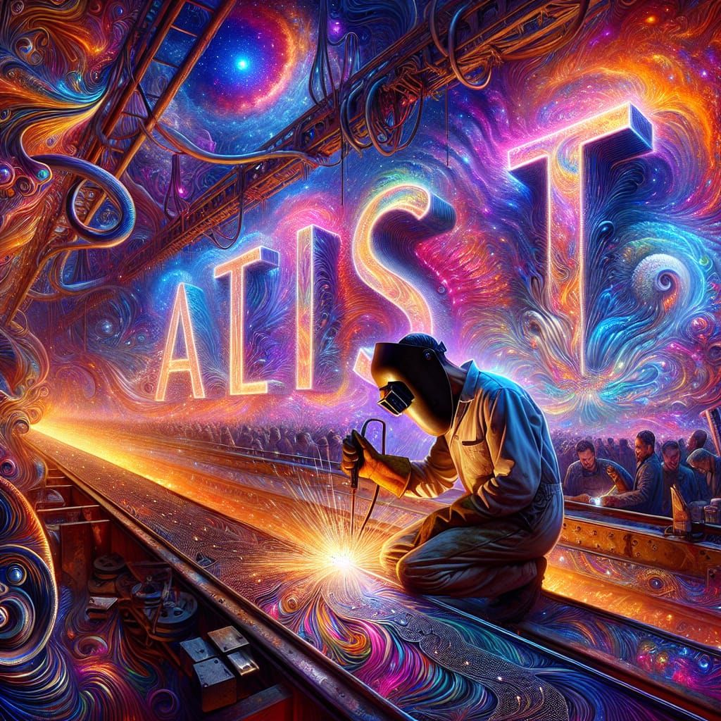 Psychedelic Welder: Digital Matte Painting of 'ALTIST'