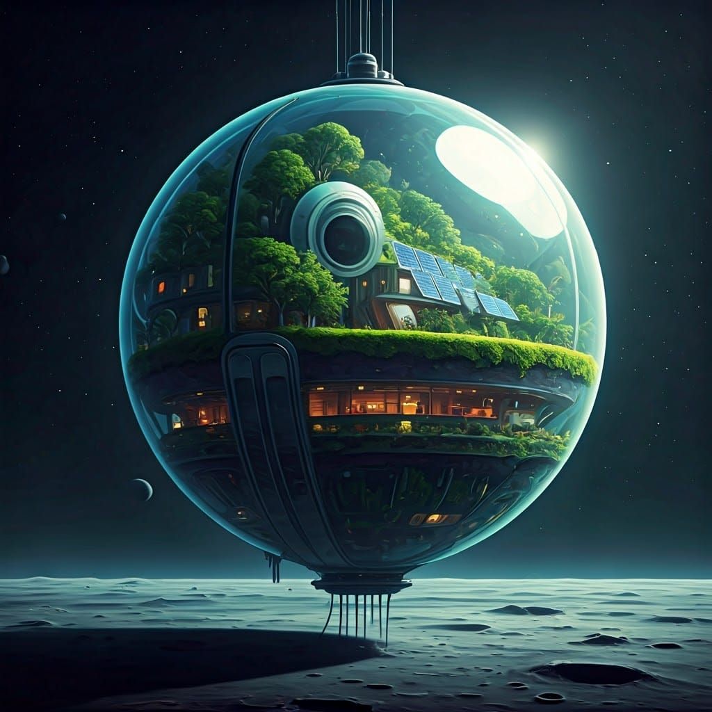 Moon Solarpunk Terrarium