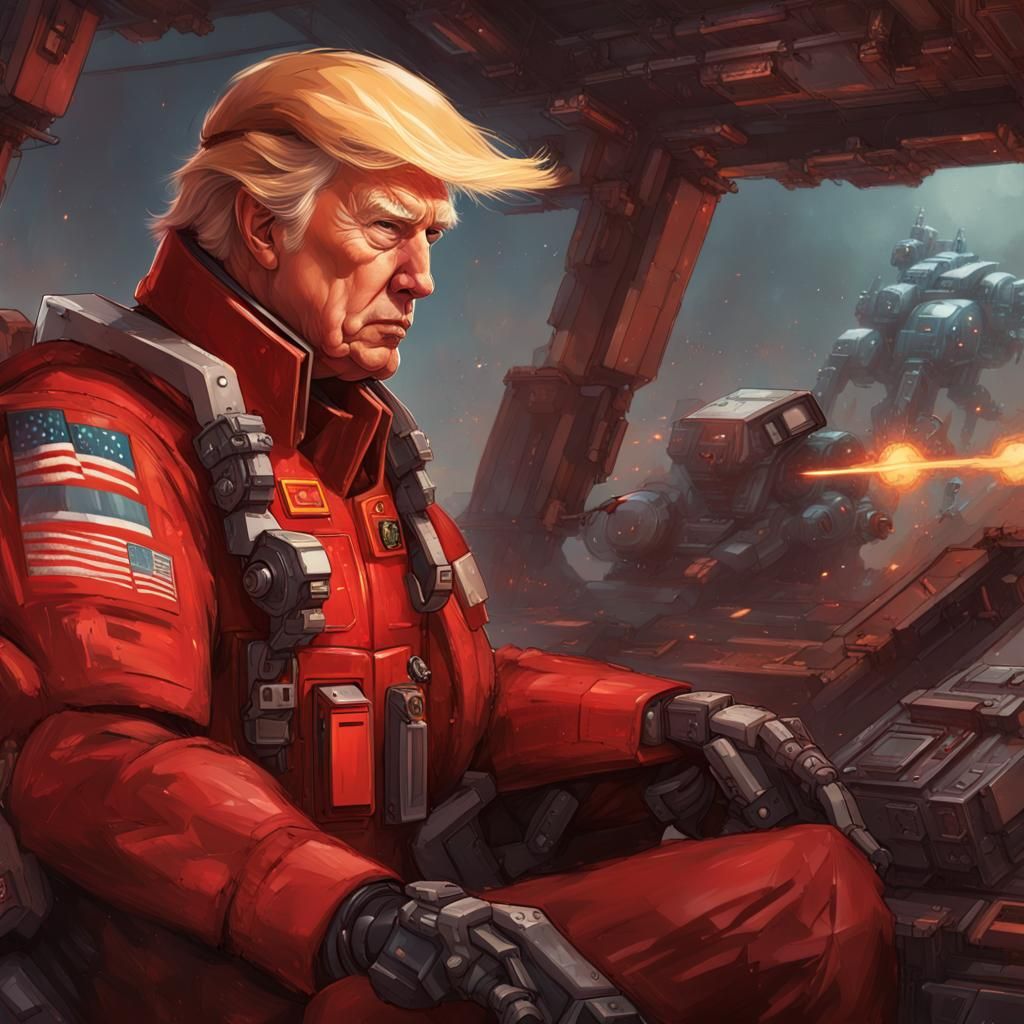 Mechwarrior Pilot in Battlemech Cockpit, Hyperdetailed Art