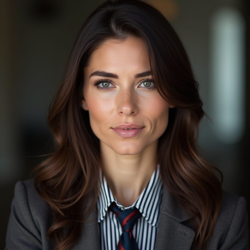 Formal British Executive Woman in Sharp Focus