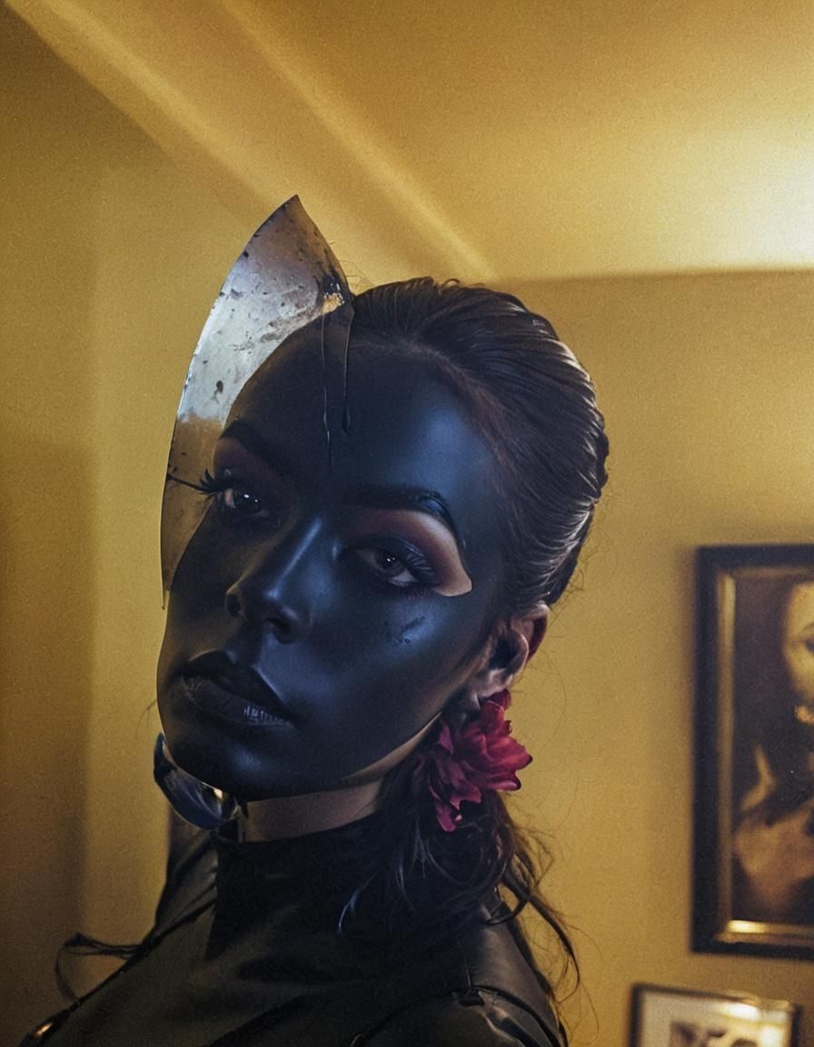 Dark Fantasy Portrait with Bold Eye Makeup