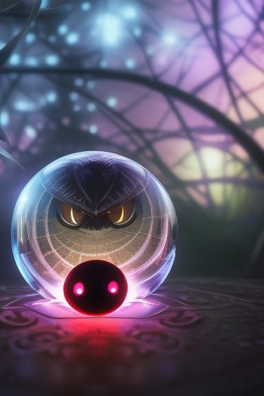 Masked Villain Trapped in Crystalline Anime Cave