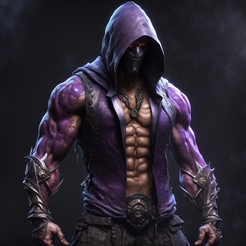 Nightmare Wrestler in Dark Fantasy Style