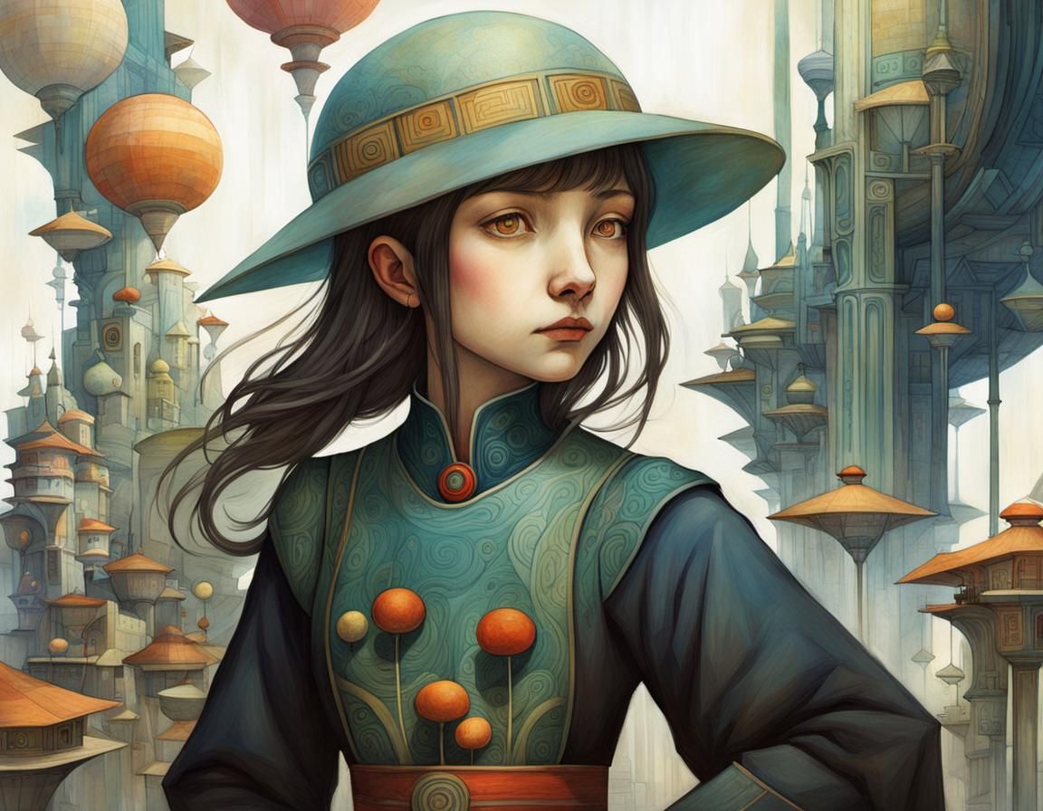 Whimsical Fantasy Architecture in Anime Style