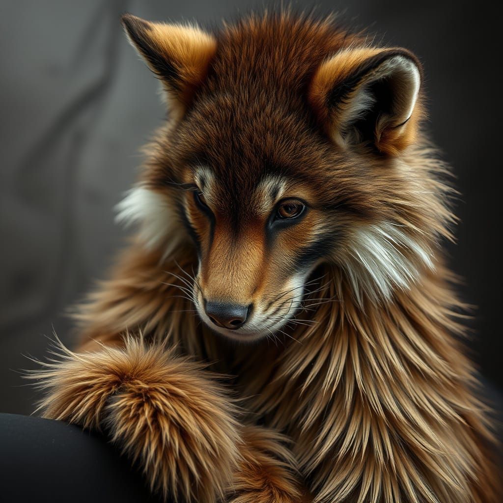 Detailed Close-Up of Animal Fur Texture