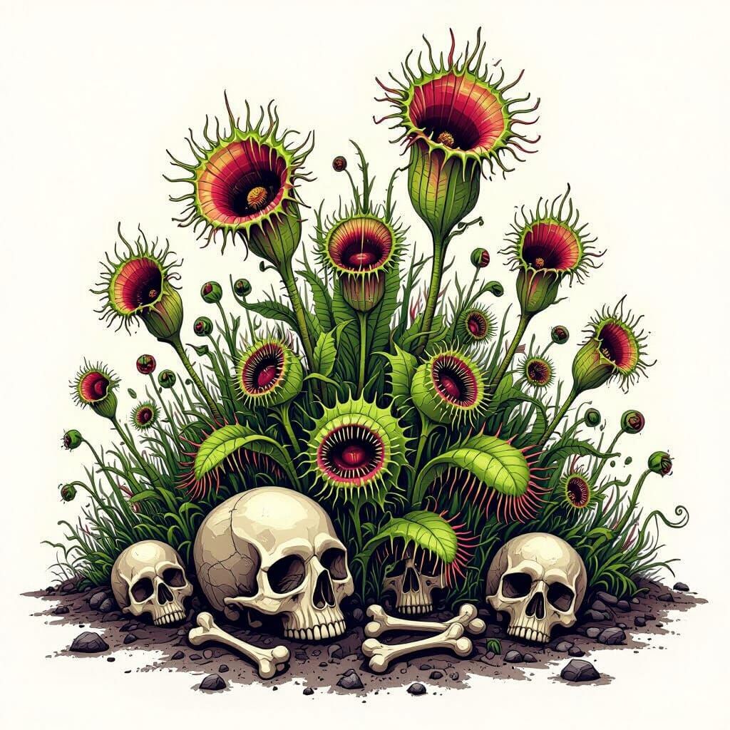 Gothic Carnivorous Garden with Cubist Vision