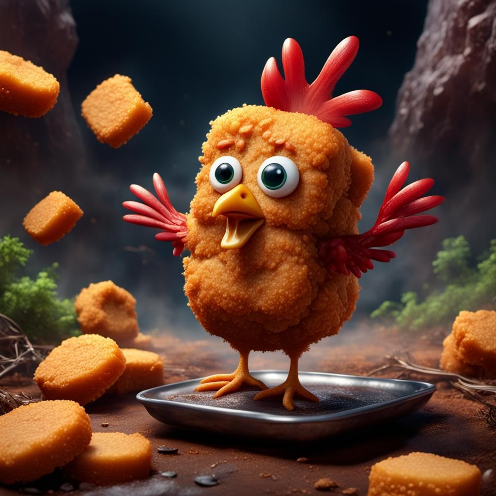 Anthropomorphic Chicken Nugget Concept Art