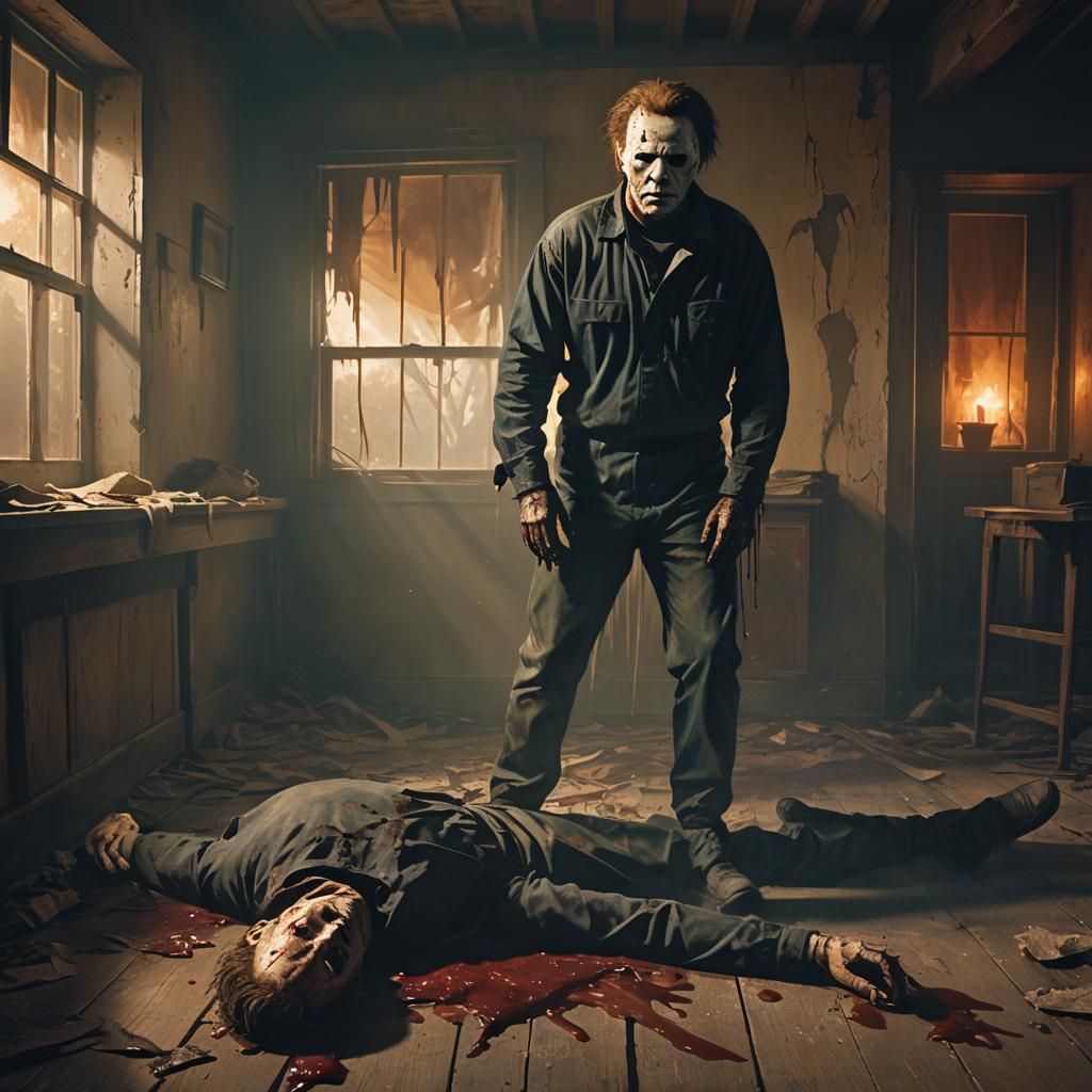 Michael Myers in Sinister Dark Fantasy Art
