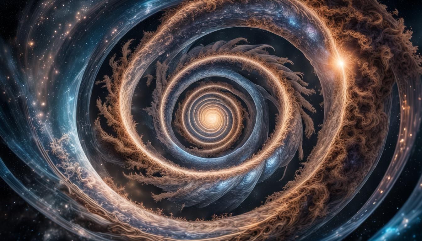 Cosmic Spiral Into Infinity, Hyperrealistic 8K