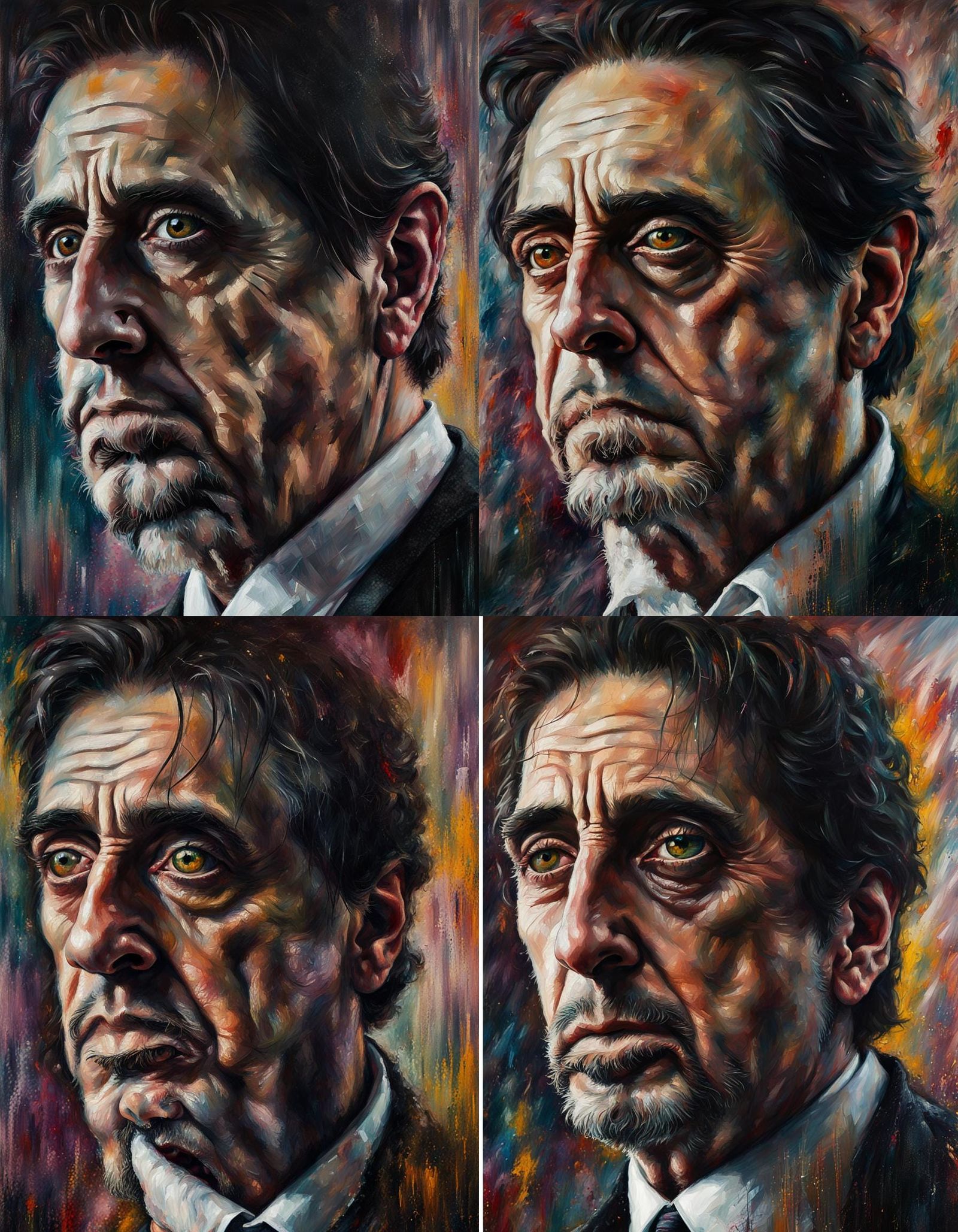Al Pacino as Warlock: Neo-Impressionist Portrait