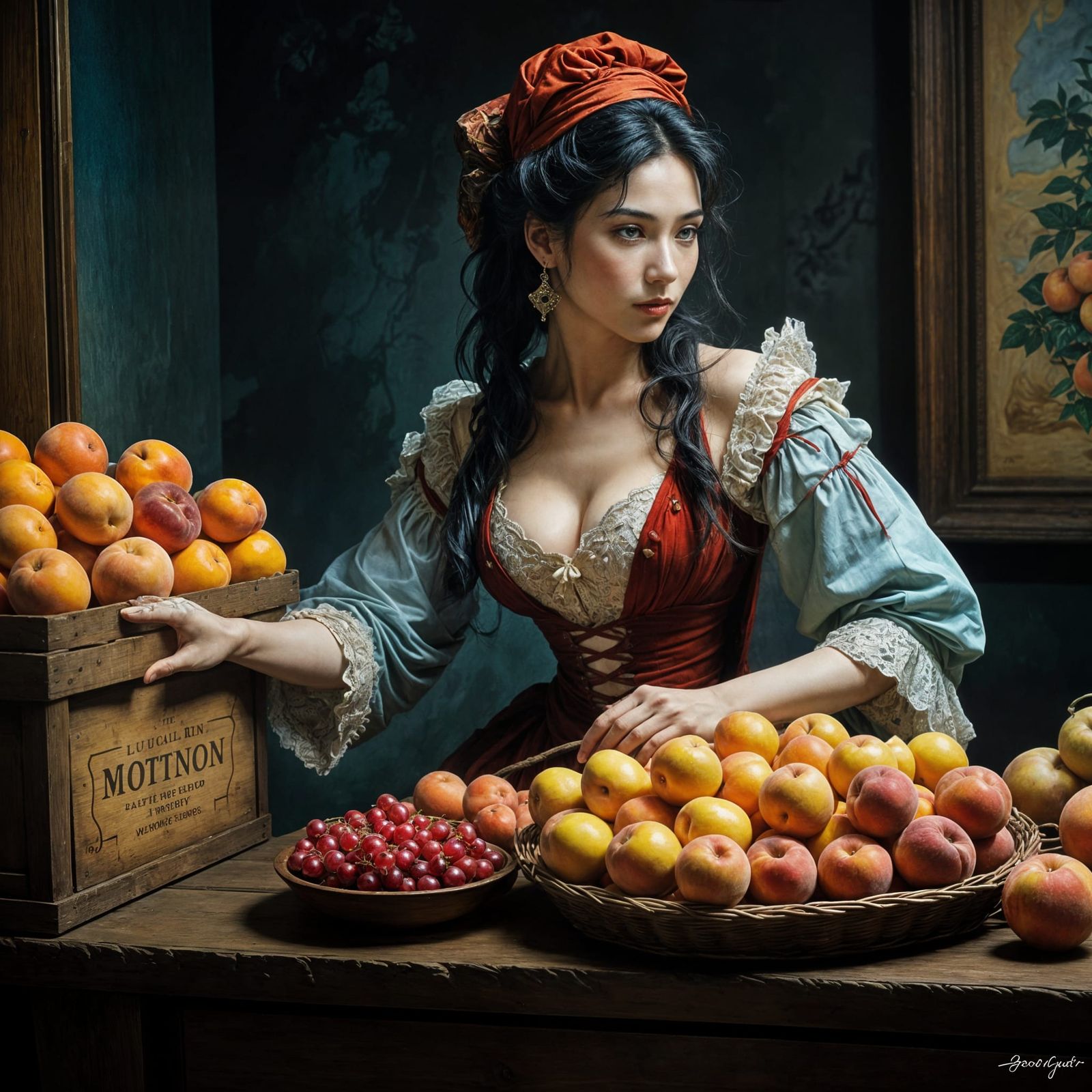 Gorgeous Retrofuturistic Woman in Vibrant Hues