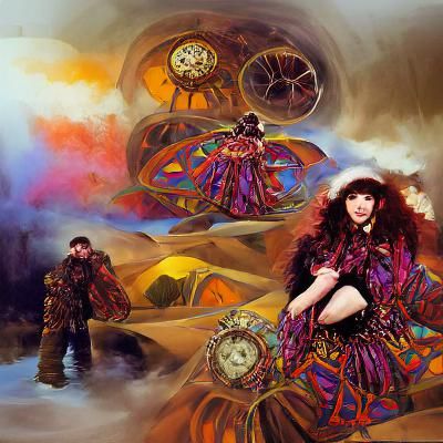 Kate Bush: Psychedelic Steampunk Concept Art