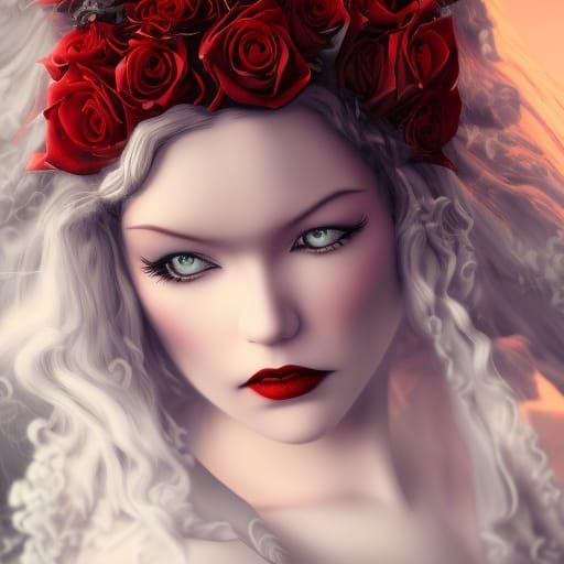 High Gothic Princess Portrait in Volumetric Lighting