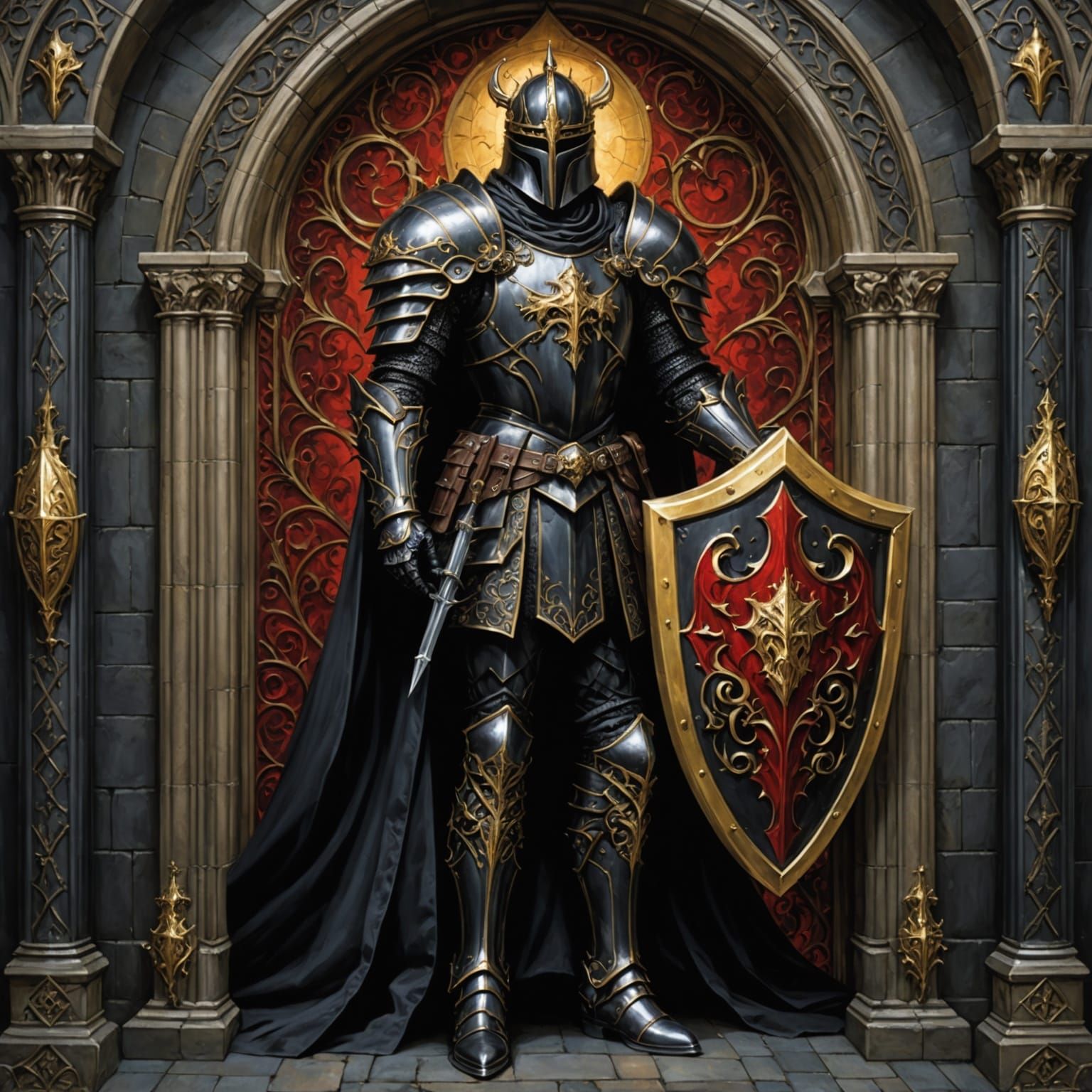 Glorious King in Gothic Armor