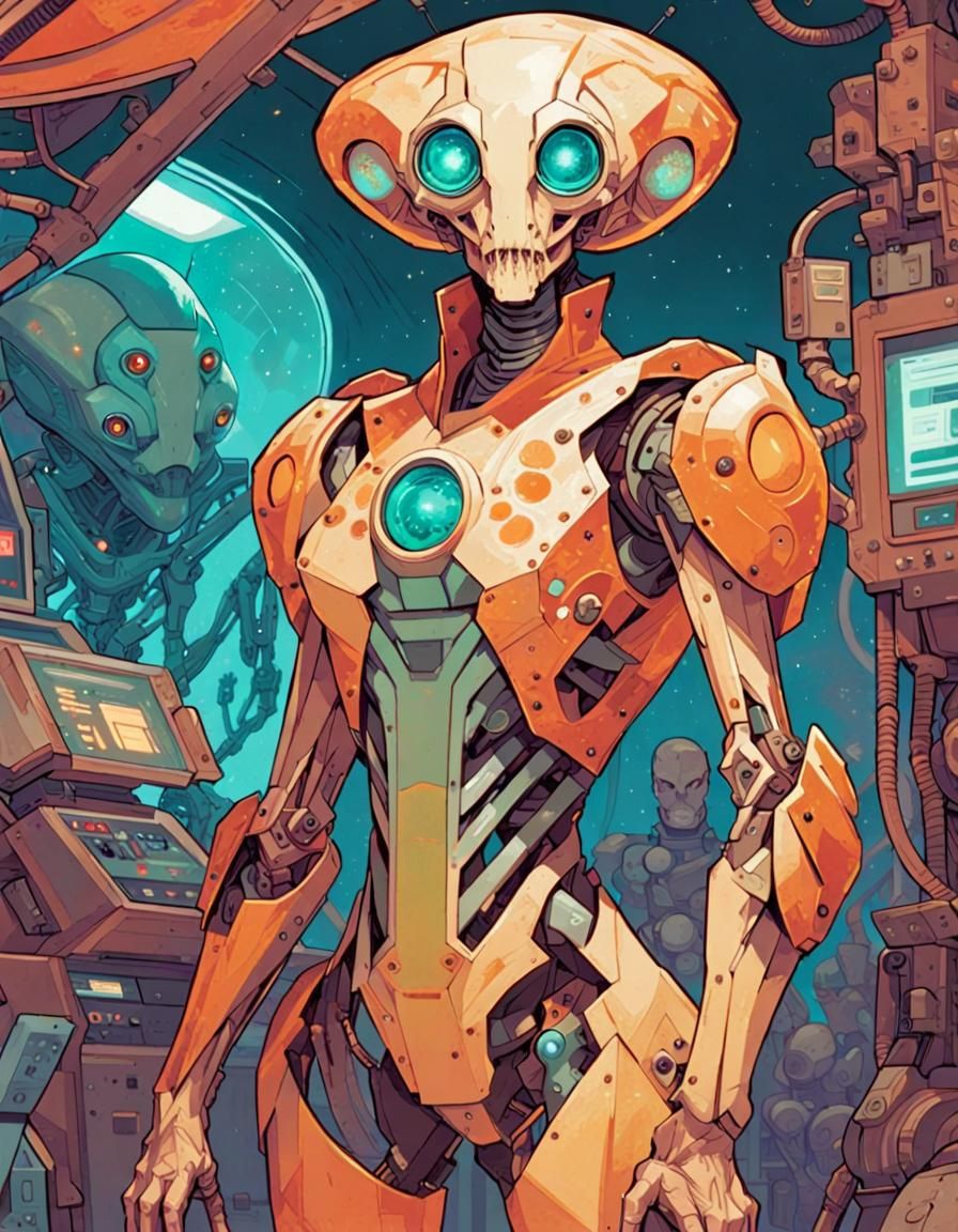 Exotic Nonbinary Creature in Intergalactic Bazaar