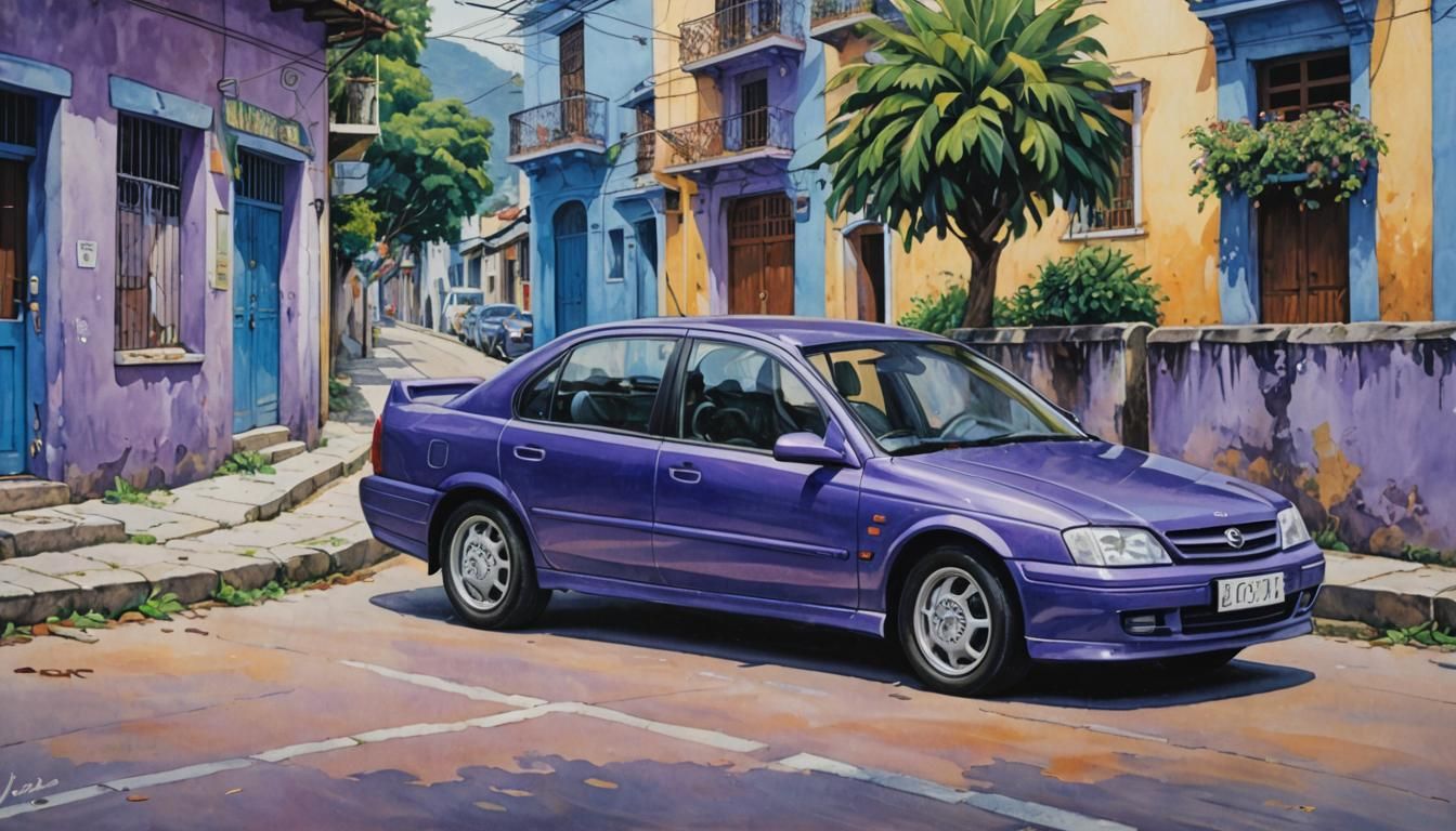 Opel Vectra in Rio: an Oil Painting