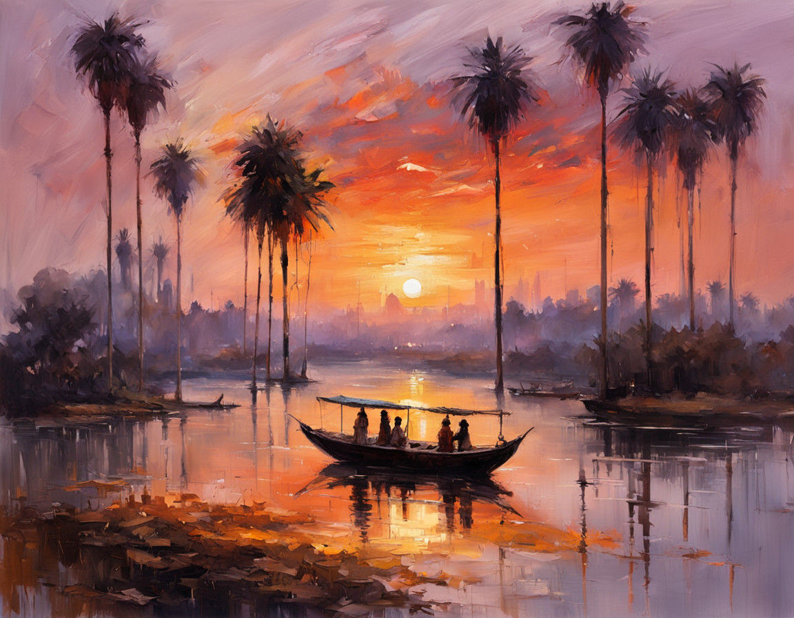 Dreamy Sunset Over the Nile