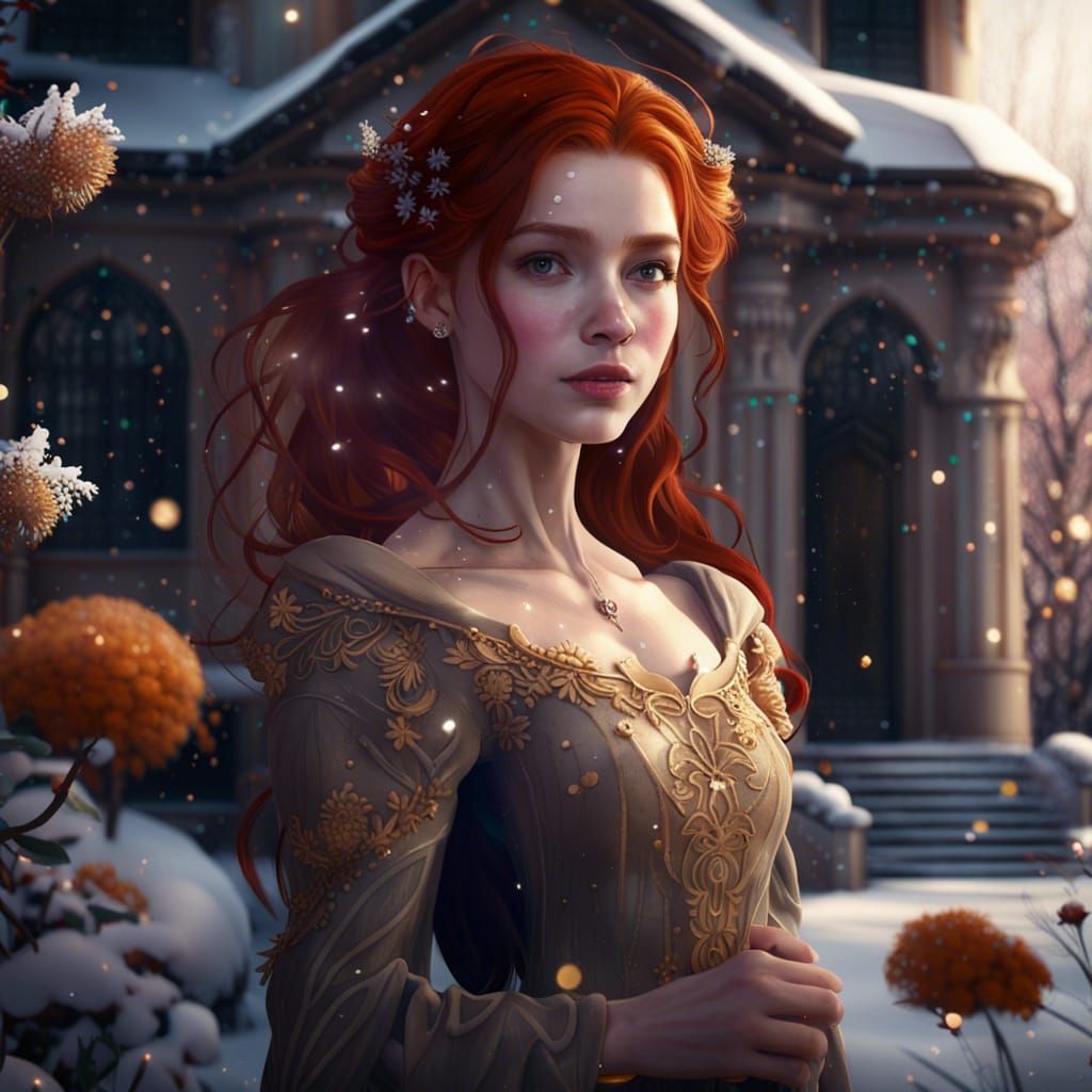 Ethereal Beauty in Winter Fantasy Landscape