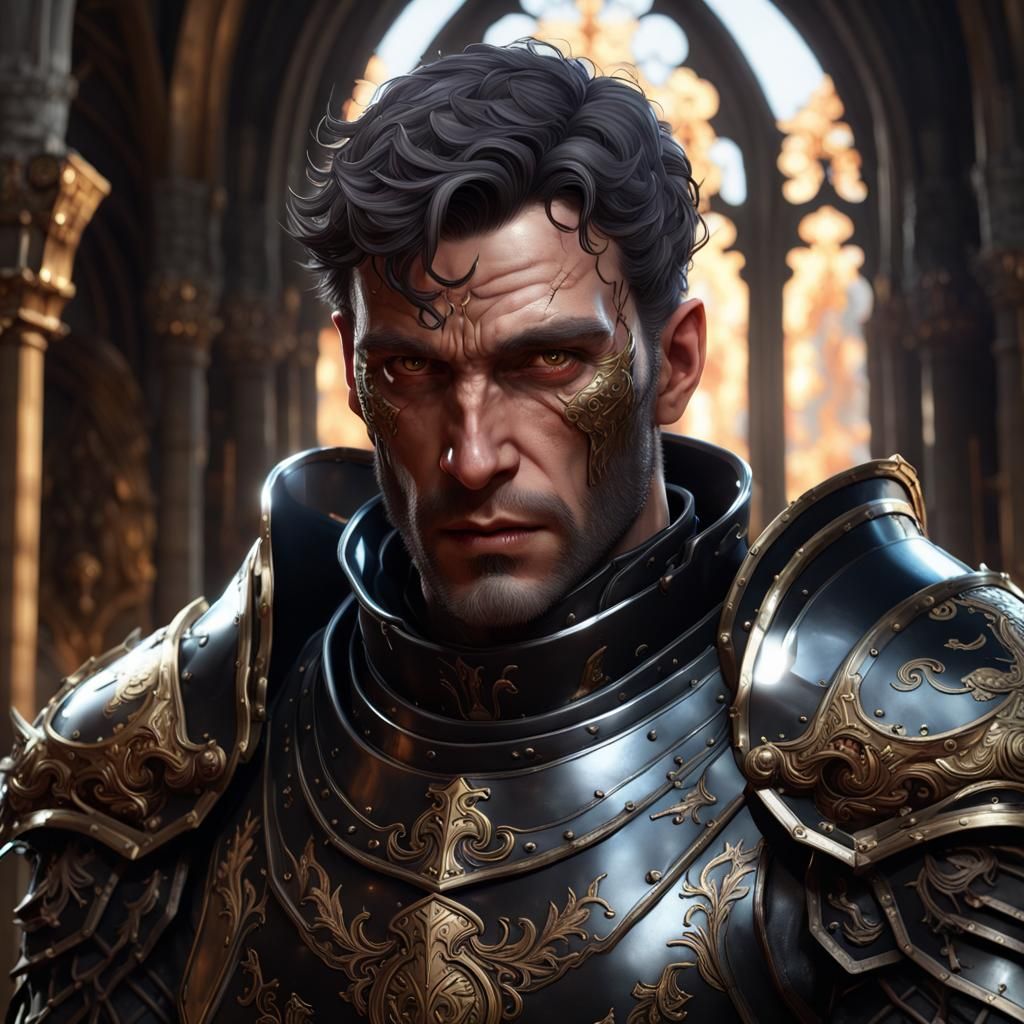 Smug Anti-Hero in Black Knight Armor