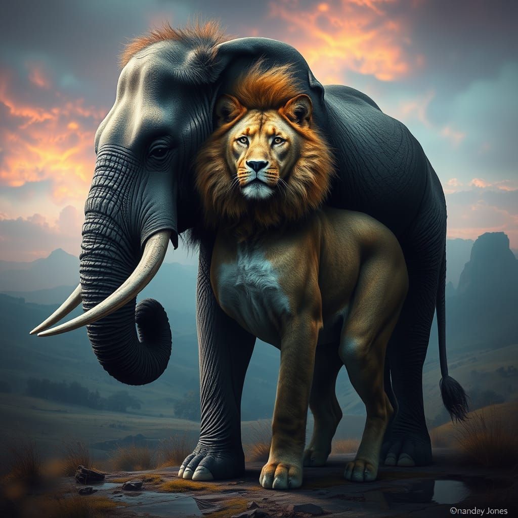 Surreal Beastly Metamorphosis in a Vibrant, Escher-Inspired ...