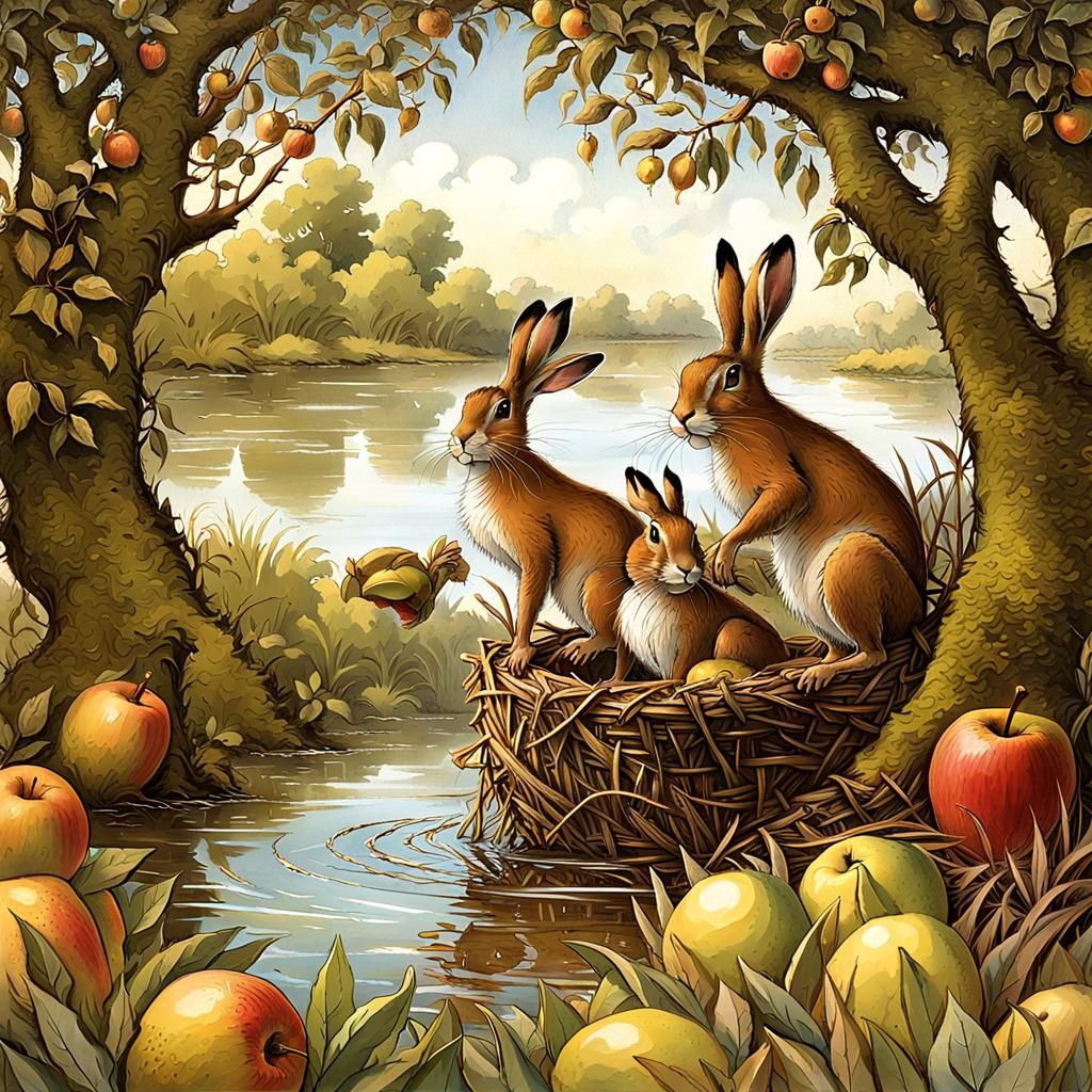 How oft have we entrapped the wily hare,
Ensnared the bird, whose nest was rifled first,
Or raided apple trees, or lusci...