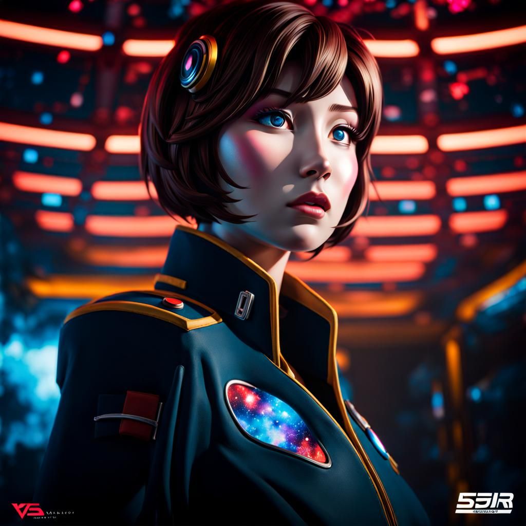 Battleship Yamato in Cosmic Nebula, Hyperrealistic Graffiti ...