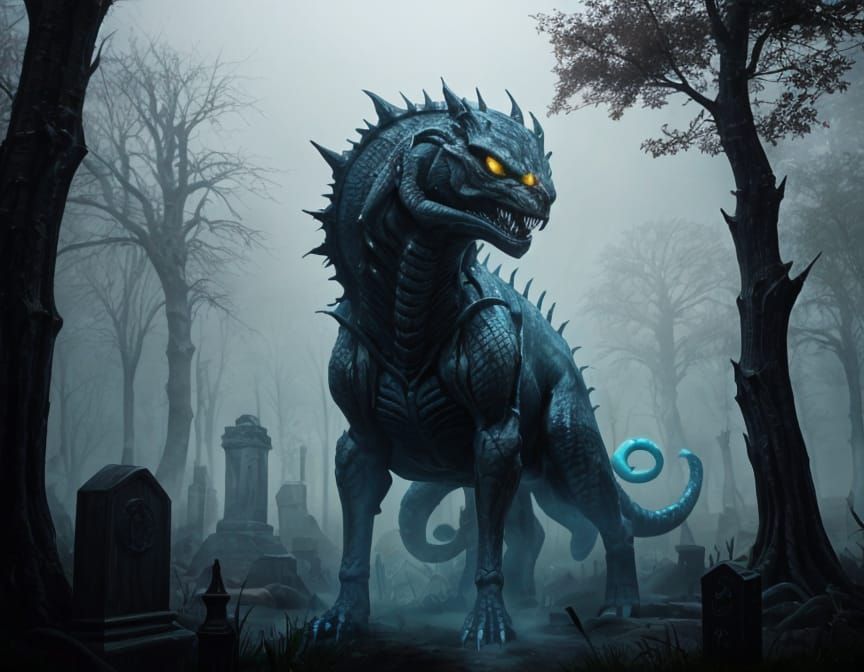 Halloween Monsters in Graffiti Art Style