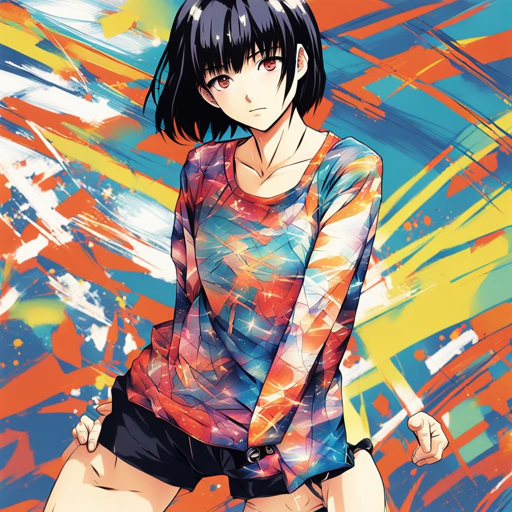 Anime Style Manga Scan of Young Asian Woman