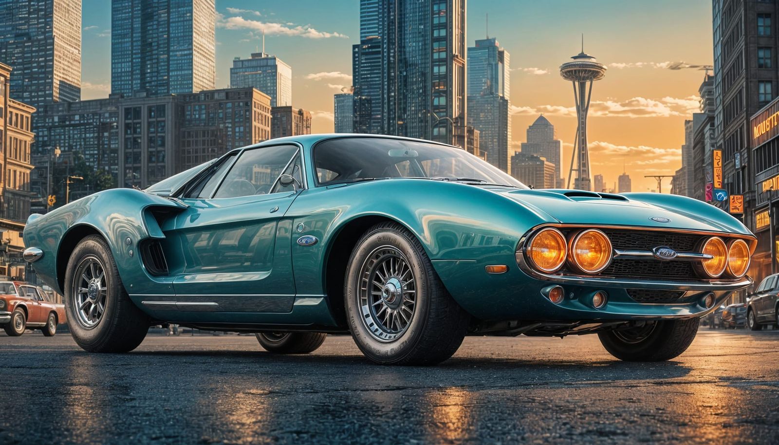 Ford Seattle-ite XXI Concept Car in Detailed Matte Painting
