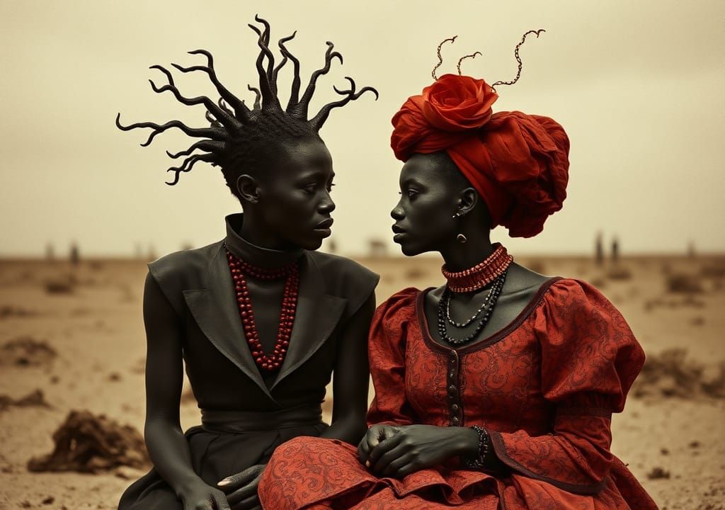 Surreal Forbidden Dialogue: Intricate Photographic Art